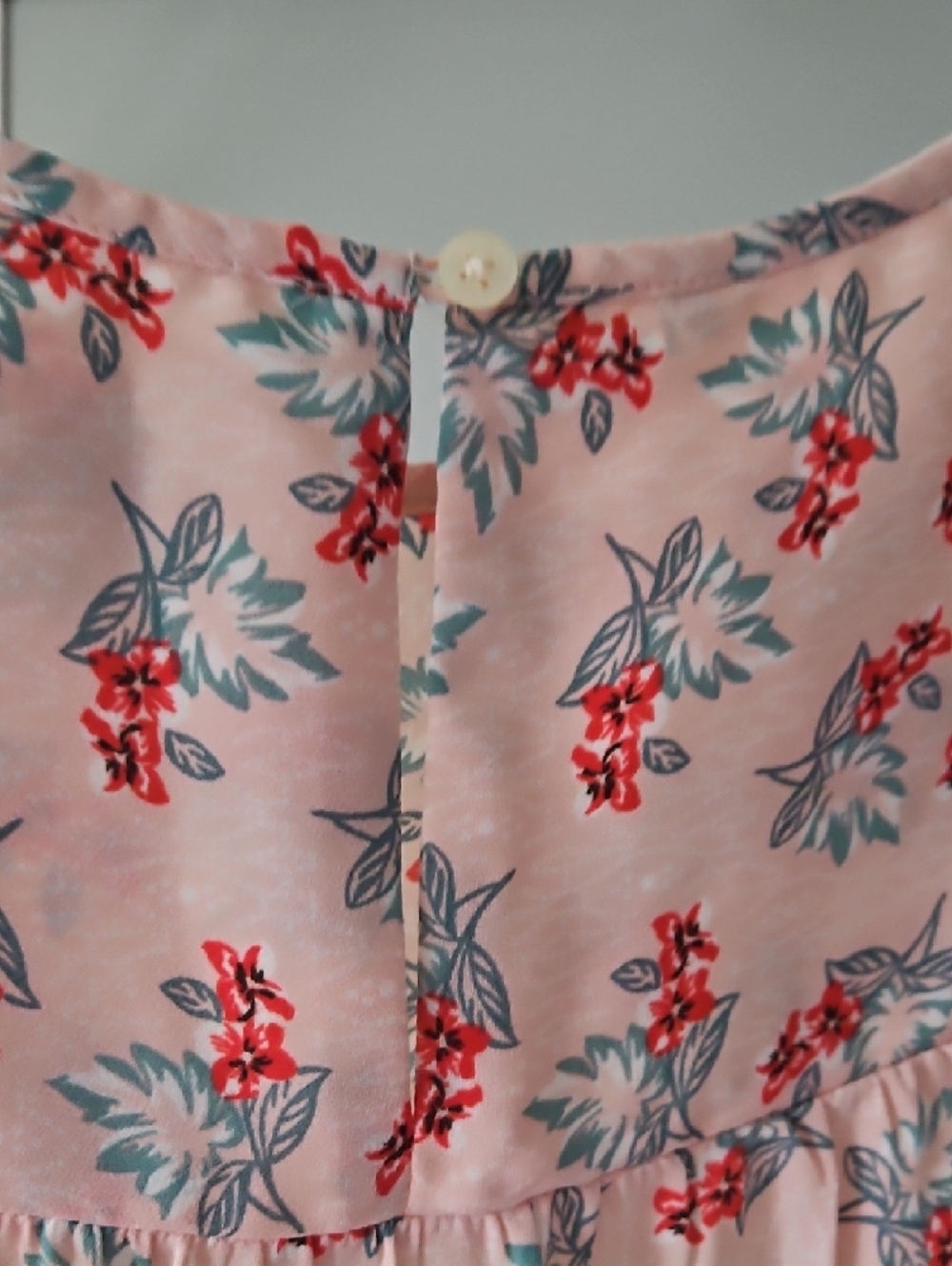 LOFT Pink Floral Ruffle-Sleeve Blouse - Picture 4 of 5